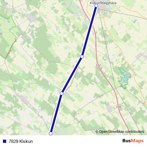 7829 Kiskun rail Line Map