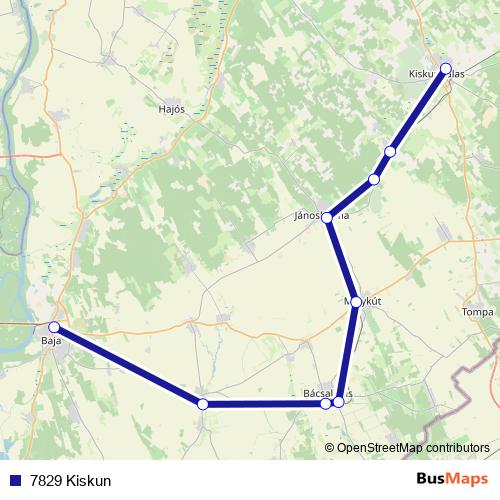 7829 Kiskun rail Line Map