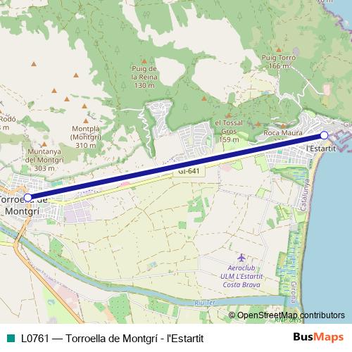 L0761 bus Line Map