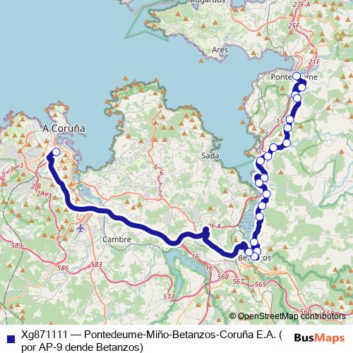 Xg871111 bus Line Map