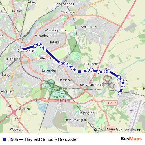 490h bus Line Map