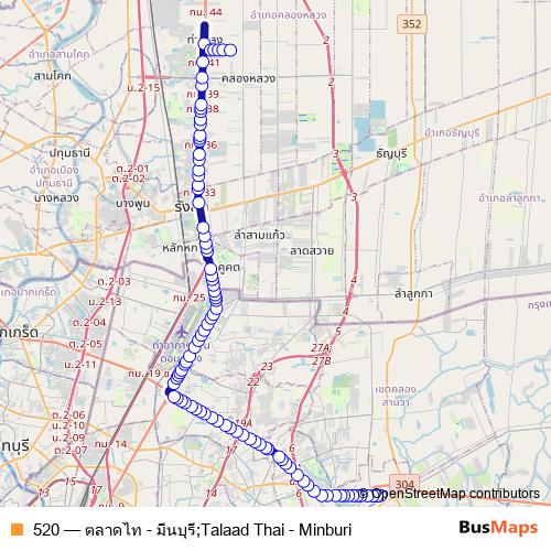 520 bus Line Map