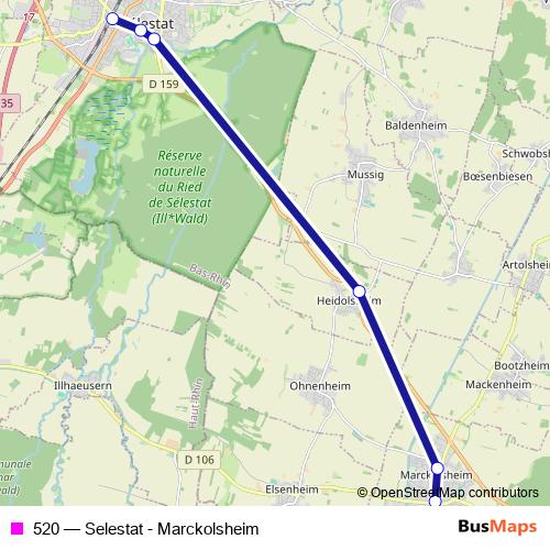 520 bus Line Map