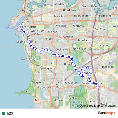520 bus Line Map