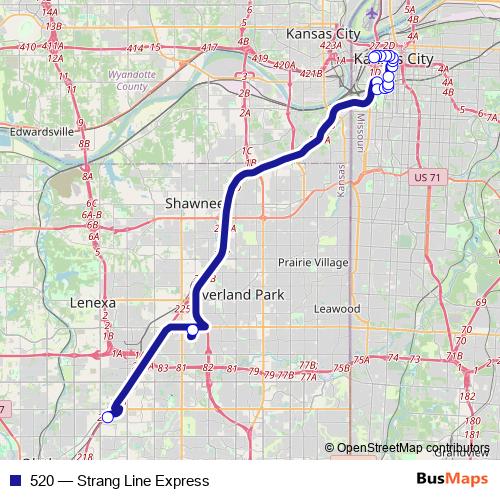 520 bus Line Map