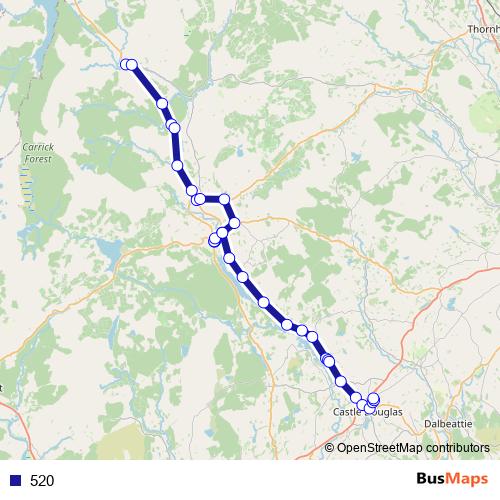 520 bus Line Map