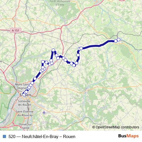 520 bus Line Map
