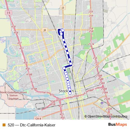 520 bus Line Map