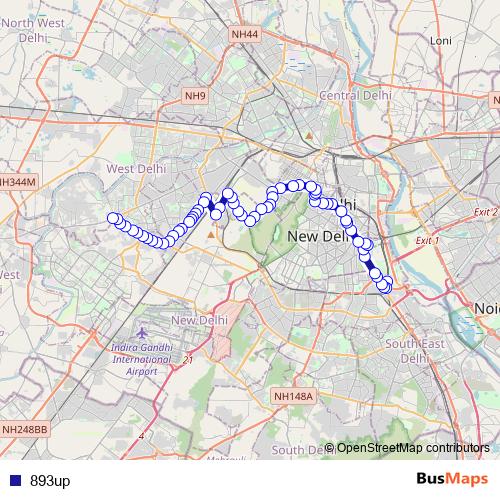 893up bus Line Map