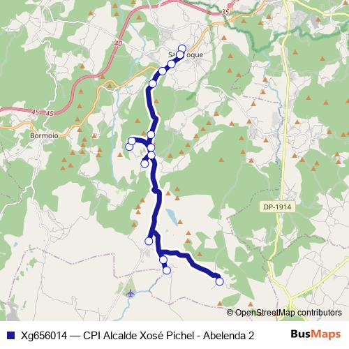 Xg656014 bus Line Map