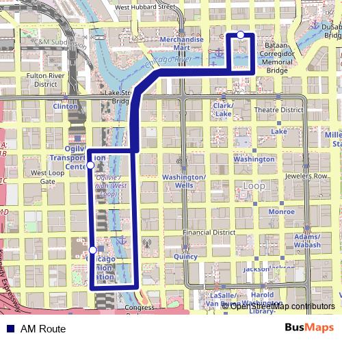 AM Route bus Line Map