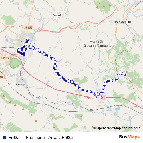 Fr93a bus Line Map
