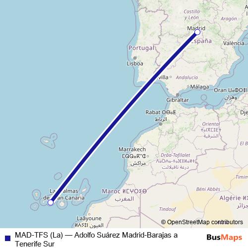MAD-TFS (La) air Line Map