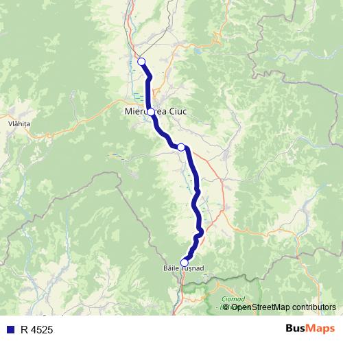 R 4525 rail Line Map