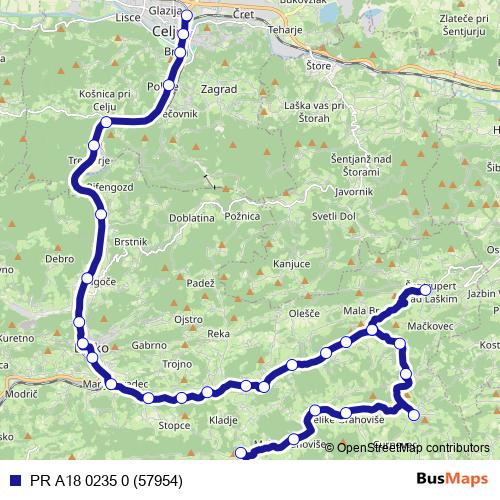 PR A18 0235 0 (57954) bus Line Map