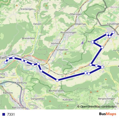 7331 bus Line Map