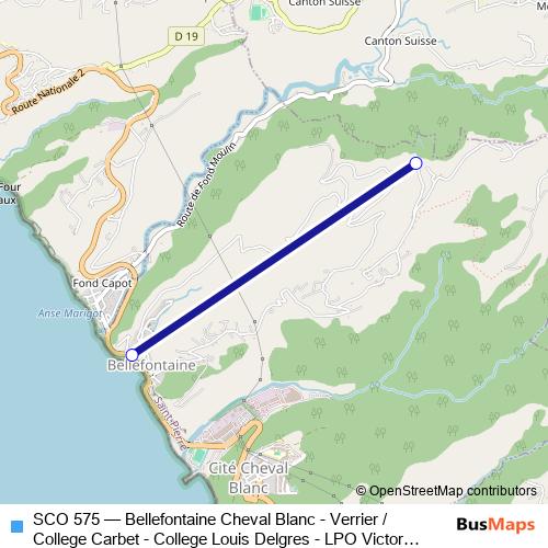 SCO 575 bus Line Map