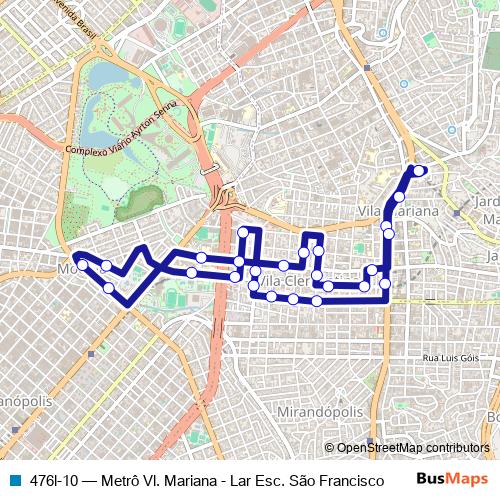 476l-10 bus Line Map