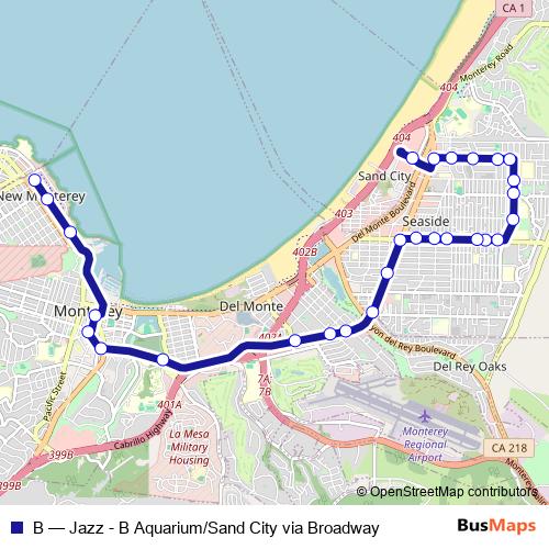 B bus Line Map