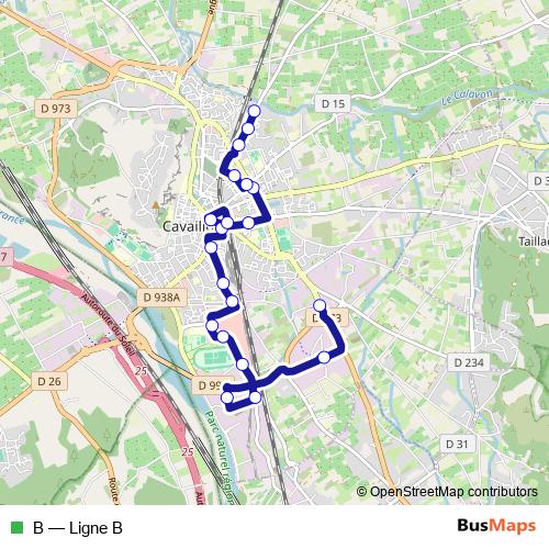 B bus Line Map