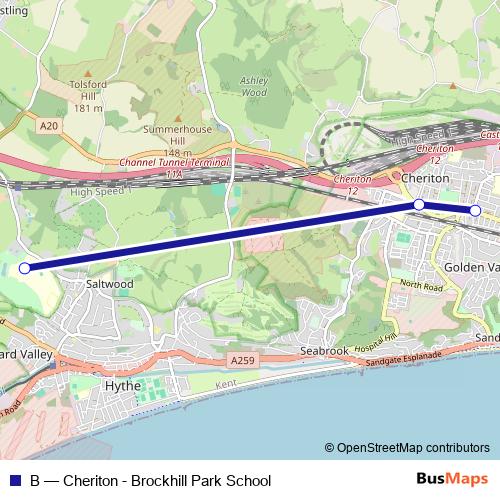 B bus Line Map