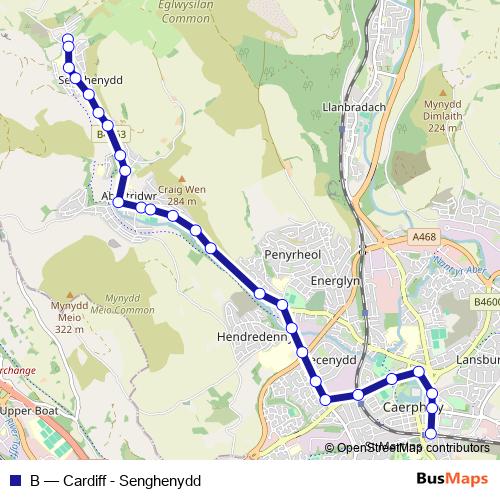 B bus Line Map