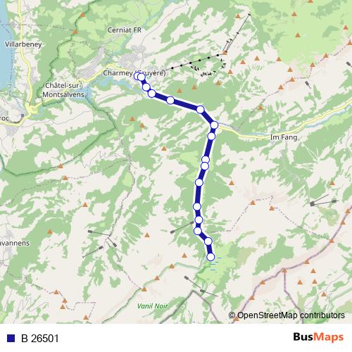 B 26501 bus Line Map