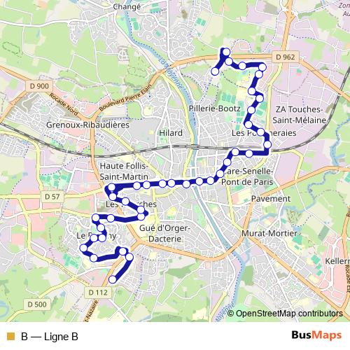 B bus Line Map