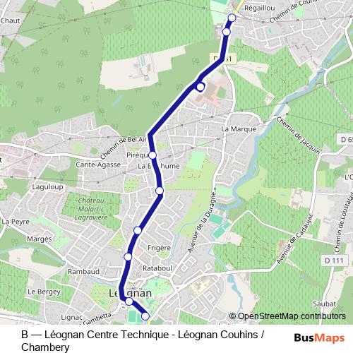 B bus Line Map