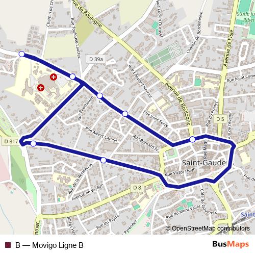 B bus Line Map