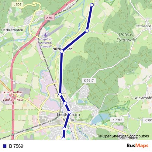 B 7569 bus Line Map