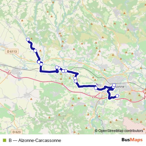 B bus Line Map
