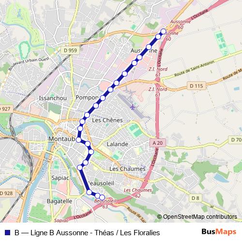 B bus Line Map