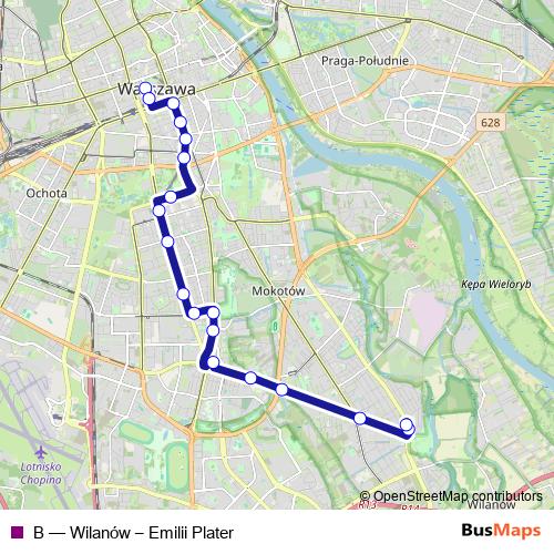 B bus Line Map