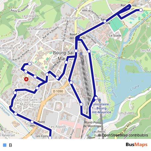 B bus Line Map