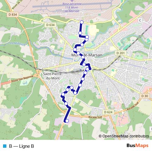 B bus Line Map