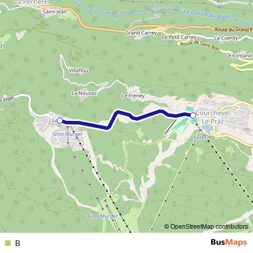 B bus Line Map