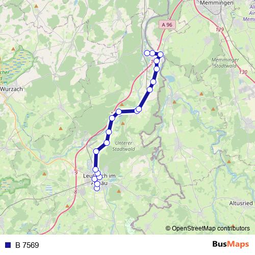 B 7569 bus Line Map