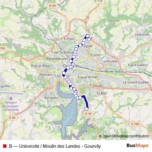 B bus Line Map