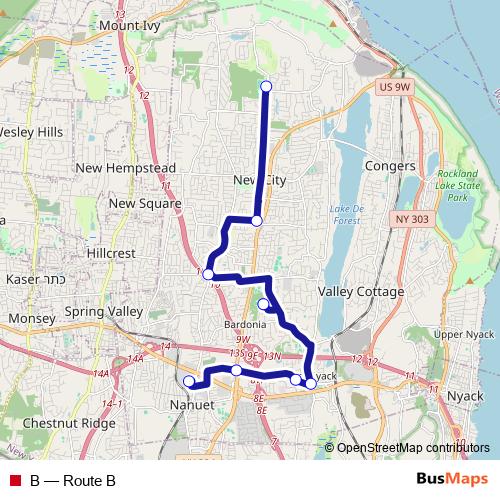 B bus Line Map