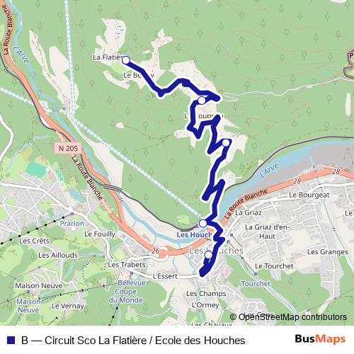 B bus Line Map