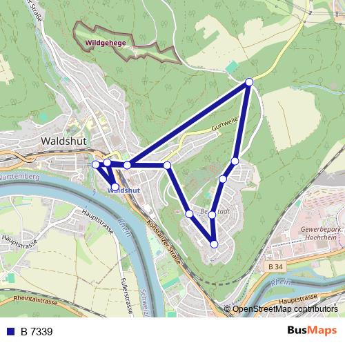 B 7339 bus Line Map