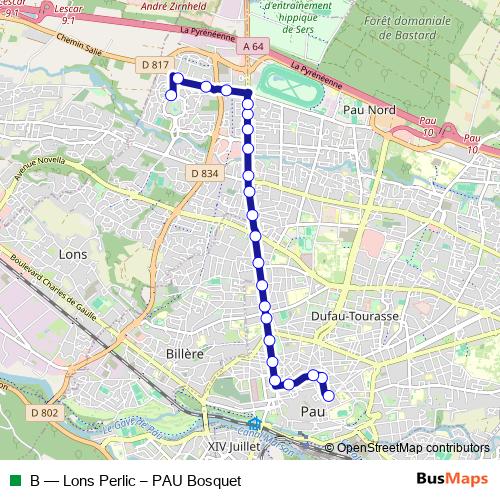 B bus Line Map