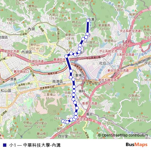 小1 bus Line Map