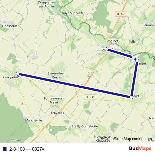 2-8-108 bus Line Map