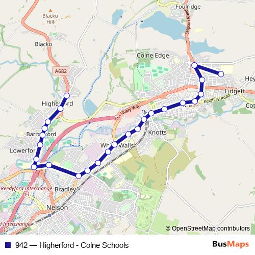 942 bus Line Map