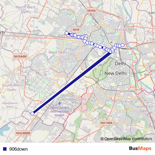 906down bus Line Map