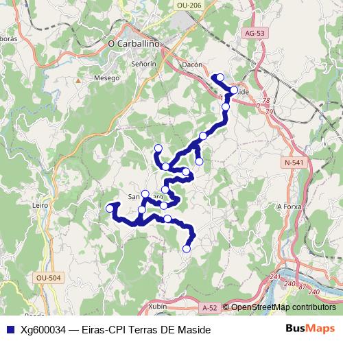 Xg600034 bus Line Map