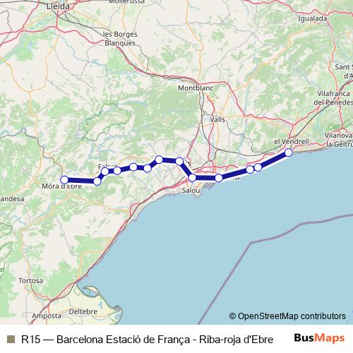 R15 rail Line Map