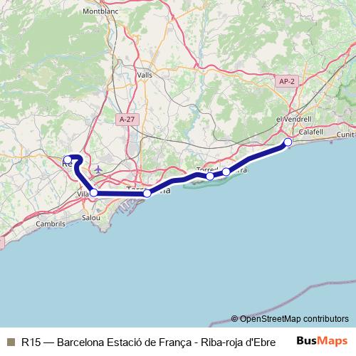 R15 rail Line Map